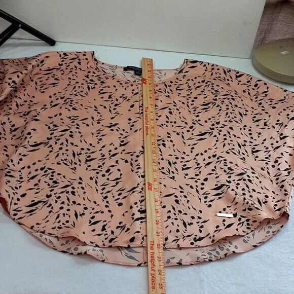 Marc New York Andrew Marc sz small peach black blouse 3/4 sleeve doleman sleeve* - Picture 2 of 12